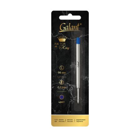 Стержень шариковый тип PARKER, СИНИЙ, пишущий узел 0,7 мм, металл, 98 мм, блистер, GALANT, 170384 Стержень шариковый тип PARKER, СИНИЙ, пишущий узел 0,7 мм, металл, 98 мм, блистер, GALANT, 170384