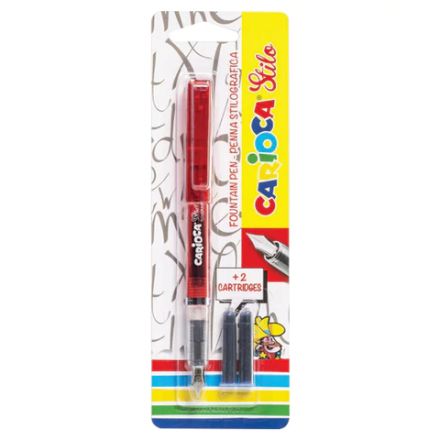 Ручка перьевая CARIOCA "Stilo", иридиевое перо, 2 сменных картриджа, корпус ассорти, Италия, 42303 Ручка перьевая CARIOCA "Stilo", иридиевое перо, 2 сменных картриджа, корпус ассорти, Италия, 42303