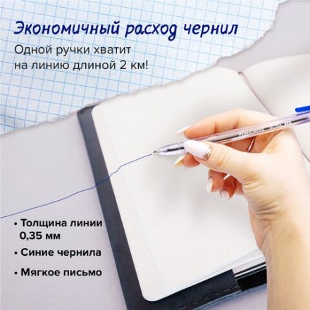 Ручки шариковые BRAUBERG "ULTRA", СИНИЕ, НАБОР 10 штук, корпус прозрачный, узел 1 мм, 143570 Ручки шариковые BRAUBERG "ULTRA", СИНИЕ, НАБОР 10 штук, корпус прозрачный, узел 1 мм, 143570