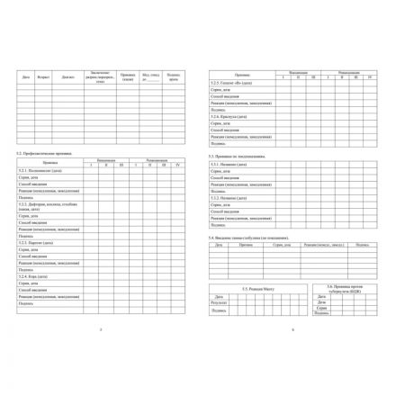 Карта медицинская ребенка,А4,обл.мягк,цв,офс,блок, КЖ-112,КЖ-112к 2шт/уп