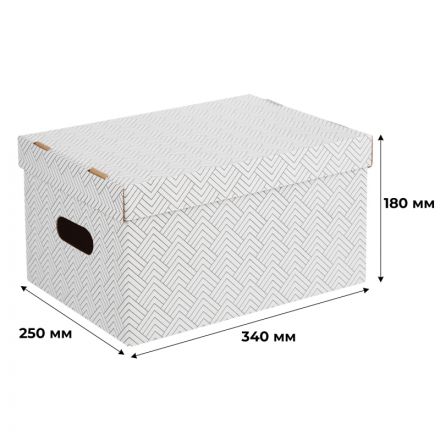 Короб для хранения Attache Графит 340х250х180 усилен.дно ККД-2,белый,3шт/уп Короб для хранения Attache Графит 340х250х180 усилен.дно ККД-2,белый,3шт/уп