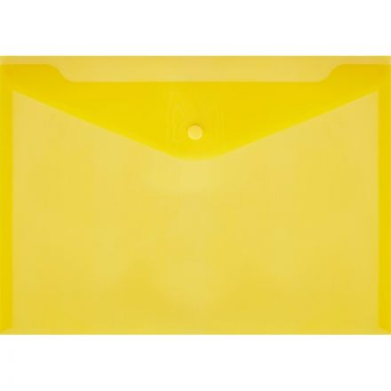 Папка-конверт на кнопке А4 желтая 0.18 мм (10 штук в упаковке)