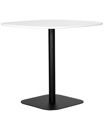 Стол обеденный DOBRIN OTIS, белая столешница, черное основание Стол обеденный DOBRIN OTIS, белая столешница, черное основание