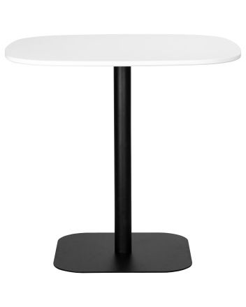 Стол обеденный DOBRIN OTIS, белая столешница, черное основание Стол обеденный DOBRIN OTIS, белая столешница, черное основание