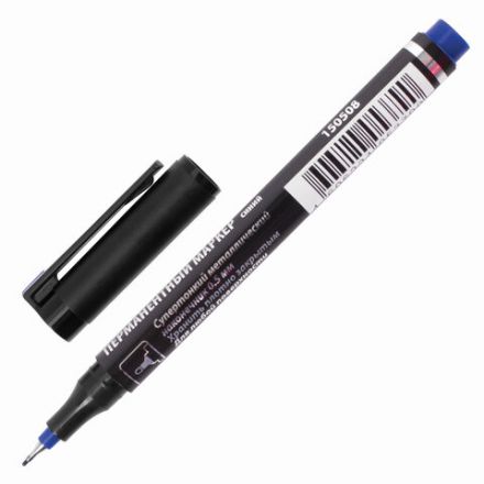 Маркер перманентный BRAUBERG "Jet", СИНИЙ, супертонкий металлический наконечник 0,5 мм, 150508 Маркер перманентный BRAUBERG "Jet", СИНИЙ, супертонкий металлический наконечник 0,5 мм, 150508