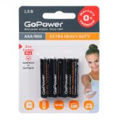 Батарейка GoPower R03 AAA 4шт/бл Heavy Duty 1.5V (4/48/576) Батарейка GoPower R03 AAA 4шт/бл Heavy Duty 1.5V (4/48/576)
