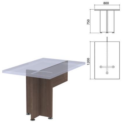 Каркас стола приставного "Приоритет", 800х1200х750 мм, лагос, К-918, К-918 лагос