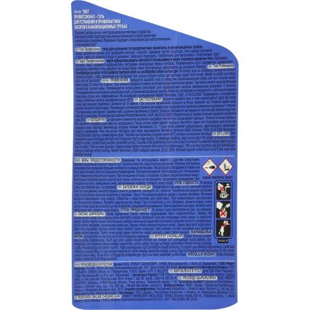 Средство для прочистки труб Tiret гель 1 л Средство для прочистки труб Tiret гель 1 л