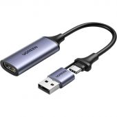 Внешняя карта видеозахвата UGREEN CM489 (40189) USB 1080P серый Внешняя карта видеозахвата UGREEN CM489 (40189) USB 1080P серый