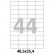 Этикетки самоклеящиеся ProMega label basic 48.5x25.4 мм A4 44 штуки на листе белые (100 листов в упаковке)