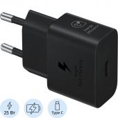 Зарядное устройство сетевое Samsung EP-T2510 25W Type-C  Black+cable