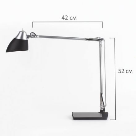 Настольная лампа / светильник SONNEN PH-104, на подставке, LED, 8 Вт, металлический корпус, черный, 236690