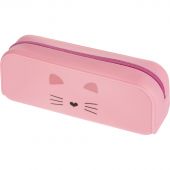 Пенал №1School Kitty 1отд., силикон, 210x50x65 мм