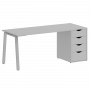 Home Office Стол письменный VR.SP-3-178.4.A Серый/Серый металл 1780*720*750 Home Office Стол письменный VR.SP-3-178.4.A Серый/Серый металл 1780*720*750