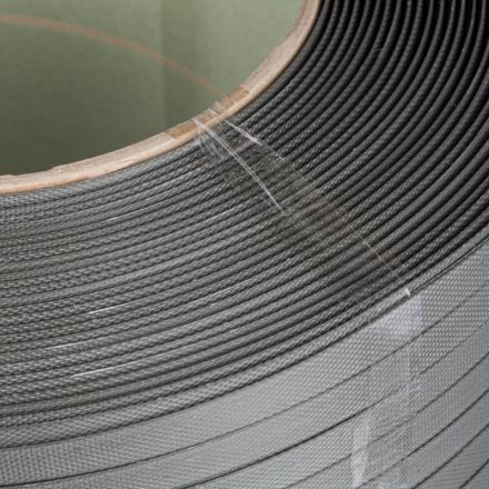 Стреппинг-лента полипропиленовая серая 15x1 мм длина 1200 м