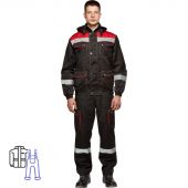 Костюм рабочий летний муж.Антей СОП черн/красн (КПК) 48-50 (96-100)/182-188