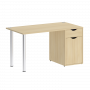 Home Office Стол письменный VR.SP-3-138.1 Акация/Хром опоры 1380*720*750