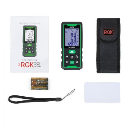 Дальномер лазерный с угломером RGK DL100G (778190)