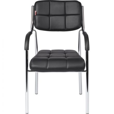 Стул BN_TQ_Стул Echair-805 VP кожзам черный, хром Стул BN_TQ_Стул Echair-805 VP кожзам черный, хром