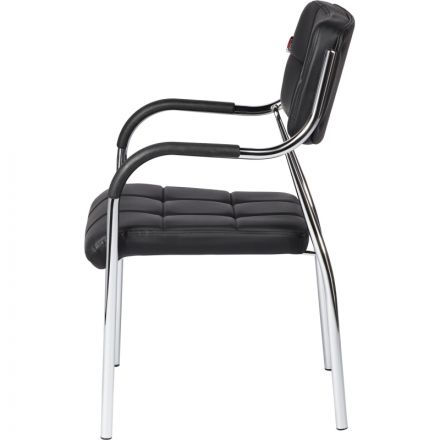 Стул BN_TQ_Стул Echair-805 VP кожзам черный, хром Стул BN_TQ_Стул Echair-805 VP кожзам черный, хром