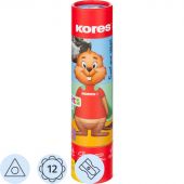 Карандаши цветные KOLORES трехгр. JUMBO 12шт/наб,точилка,карт.тубус 93515