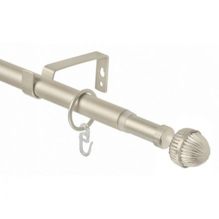 Карниз SKR телескоп. 160/320 однорядный Орех, Матовый никель