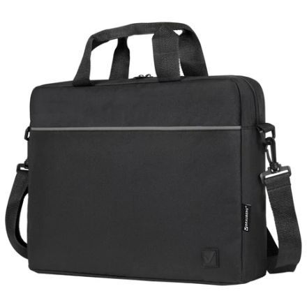 Сумка портфель BRAUBERG PRACTICAL с отделением для ноутбука 15,6", Grey line, черная, 29х40х7 см, 272604 Сумка портфель BRAUBERG PRACTICAL с отделением для ноутбука 15,6", Grey line, черная, 29х40х7 см, 272604