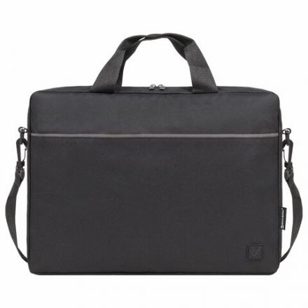 Сумка портфель BRAUBERG PRACTICAL с отделением для ноутбука 15,6", Grey line, черная, 29х40х7 см, 272604 Сумка портфель BRAUBERG PRACTICAL с отделением для ноутбука 15,6", Grey line, черная, 29х40х7 см, 272604