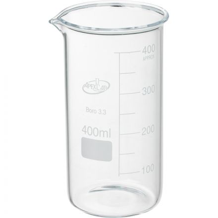 Стакан лабораторный В-1-400 ТС, с дел., ГОСТ 23932-90 Apexlab