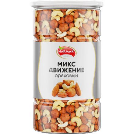Орехи сушеные в банке "МИКС Движение", кешью, фундук, миндаль, арахис, 1 кг, NARMAK Орехи сушеные в банке "МИКС Движение", кешью, фундук, миндаль, арахис, 1 кг, NARMAK