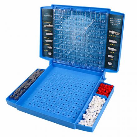 Игра настольная "Морской бой", игровое поле 2 шт., фишки, фигурки кораблей, РК, ИН-1760 Игра настольная "Морской бой", игровое поле 2 шт., фишки, фигурки кораблей, РК, ИН-1760