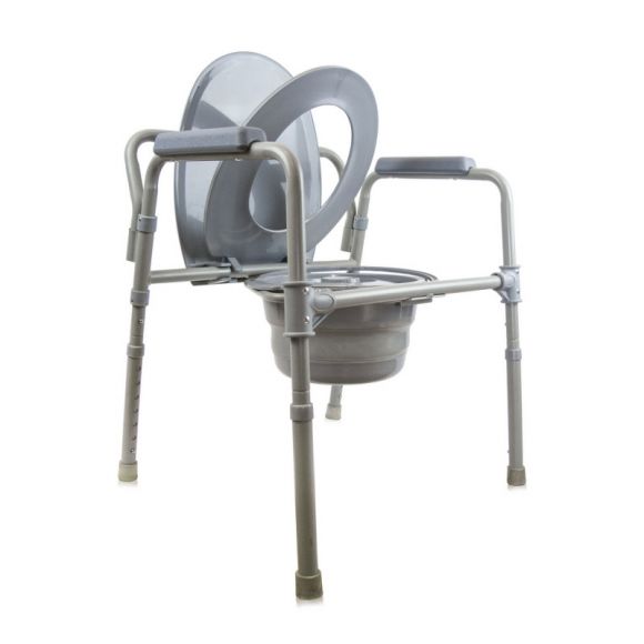 Кресло-туалет Amrus AMCB6809 стальное, со складным ведром