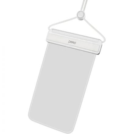 Чехол PERO влагозащитный для смартфона SB04 WATERPROOF BAG белый