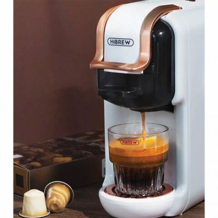 Кофемашина капсульная 5 в 1 NES/DG/чалды/молотый/K-Cup HIBREW H2B, 1450 Вт, объем 0,6 л, белая, 37194, AC-514K White Кофемашина капсульная 5 в 1 NES/DG/чалды/молотый/K-Cup HIBREW H2B, 1450 Вт, объем 0,6 л, белая, 37194, AC-514K White