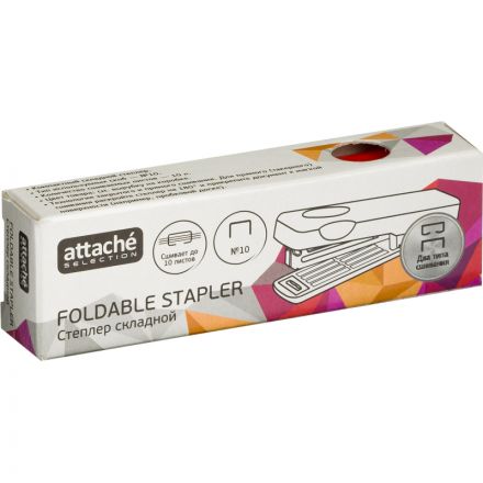 Степлер Attache Selection PSR1010-1 (№10) до 10 лист., пластик, красный Степлер Attache Selection PSR1010-1 (№10) до 10 лист., пластик, красный