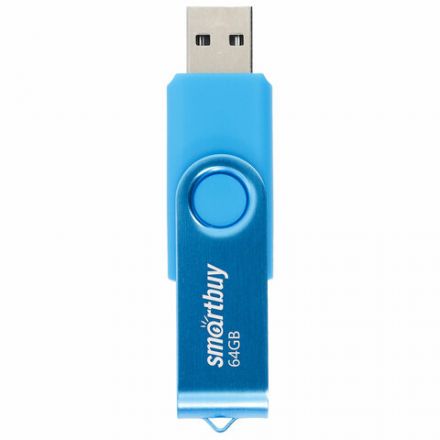 Флеш-диск 64 GB SMARTBUY Twist USB 2.0, синий, SB064GB2TWB