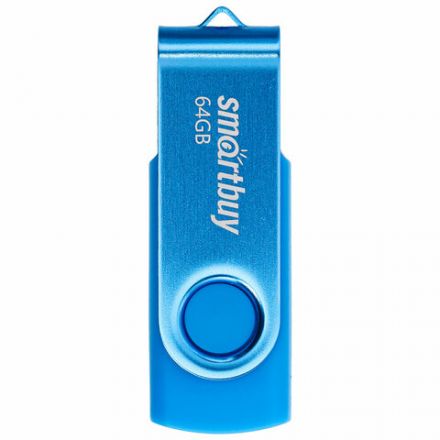Флеш-диск 64 GB SMARTBUY Twist USB 2.0, синий, SB064GB2TWB Флеш-диск 64 GB SMARTBUY Twist USB 2.0, синий, SB064GB2TWB
