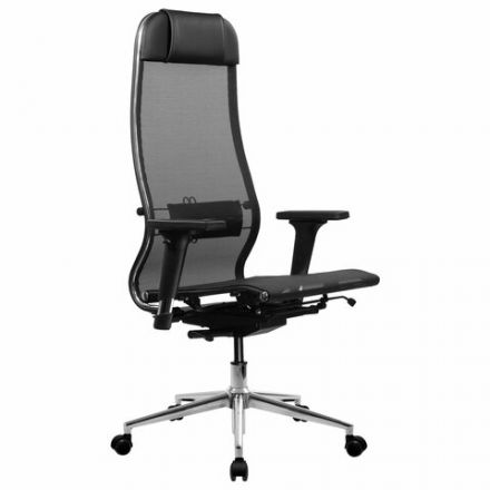 Кресло МЕТТА "ErgoLife" 10 B1-104D, хром, синхромеханизм, 2D-подлокотники, прочная сетка, черное Кресло МЕТТА "ErgoLife" 10 B1-104D, хром, синхромеханизм, 2D-подлокотники, прочная сетка, черное