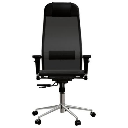 Кресло МЕТТА "ErgoLife" 10 B1-104D, хром, синхромеханизм, 2D-подлокотники, прочная сетка, черное