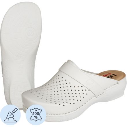 Сабо Leon белые (мод. MED102), р. 40