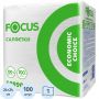 Салфетки бумажные FOCUS Economic Choice белые 24x24 см 1сл 100 шт/уп МСК
