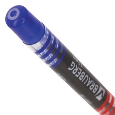 Ручка шариковая масляная с грипом BRAUBERG "Trait", СИНЯЯ, печать, узел 0,7 мм, линия письма 0,35 мм, 142697 Ручка шариковая масляная с грипом BRAUBERG "Trait", СИНЯЯ, печать, узел 0,7 мм, линия письма 0,35 мм, 142697