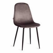Стул BREEZE (mod. JSC-58) Велюр/металл , 44 х 53 х 86 см, Dark grey (темно-серый) HLR24 / черный