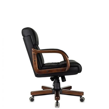 Кресло VB_ Бюрократ T-9932W-LOW-Eco черн. экокожа низ.спин крест.мет/дерево Кресло VB_ Бюрократ T-9932W-LOW-Eco черн. экокожа низ.спин крест.мет/дерево