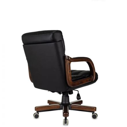 Кресло VB_ Бюрократ T-9932W-LOW-Eco черн. экокожа низ.спин крест.мет/дерево Кресло VB_ Бюрократ T-9932W-LOW-Eco черн. экокожа низ.спин крест.мет/дерево