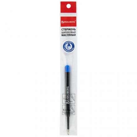 Стержень шариковый масляный BRAUBERG, СИНИЙ, тип PARKER, 98 мм, пластиковый корпус, линия письма 0,5 мм, 170348 Стержень шариковый масляный BRAUBERG, СИНИЙ, тип PARKER, 98 мм, пластиковый корпус, линия письма 0,5 мм, 170348