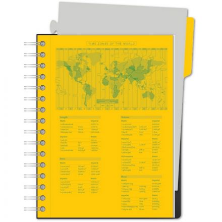 Бизнес-тетрадь Attache Selection Smartbook А5 120 листов желтая/оранжевая в клетку 1 разделитель на спирали (181х212 мм)
