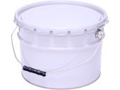 Ведро металл 10л. с крышкой, корона белый Ведро металл 10л. с крышкой, корона белый