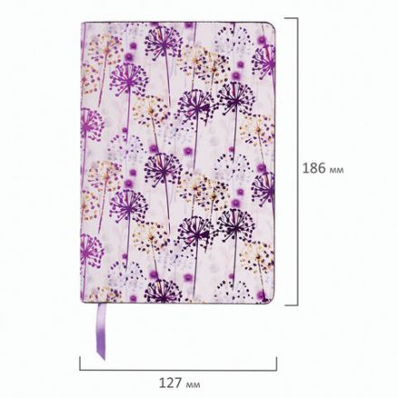 Ежедневник недатированный B6 (127х186 мм), BRAUBERG VISTA, под кожу, гибкий, срез фольга, 136 л., "Spring meadow", 112111 Ежедневник недатированный B6 (127х186 мм), BRAUBERG VISTA, под кожу, гибкий, срез фольга, 136 л., "Spring meadow", 112111