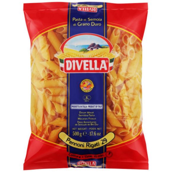 Макароны Divella-Italy Пеннони Ригате, 500г